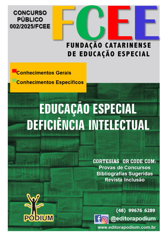 APOSTILA PROCESSO SELETIVO FCEE SC EDUCAO ESPECIAL DEFICINCIA INTELECTUAL 2025_2026