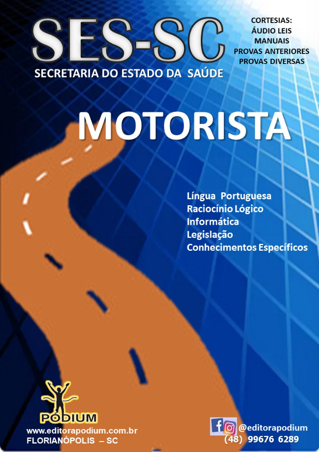 APOSTILA CONCURSO SES SC MOTORISTA 2025