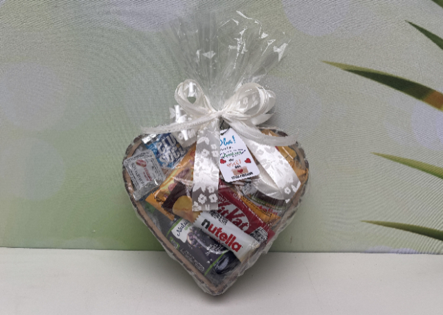 Cesta Corao caf da manh Caf c/ guloseimas - Ref. 505