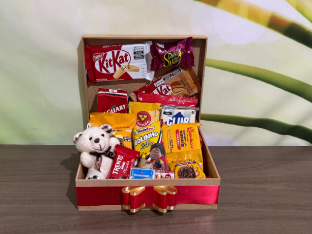 Cesta de Caf com chocolate e pelcia - Ref. 017/C 