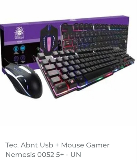Tec. Abnt Usb + Mouse Gamer Nemesis 0052 5+ - UN