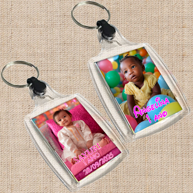 Chaveiro acrlico 3x4cm  Infantil