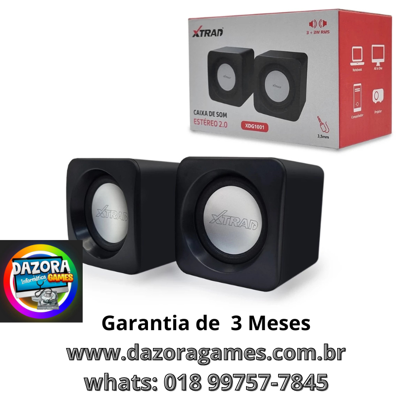 Caixa de som Pc Est�reo 2.0 