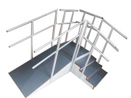 Escada com 04 Degraus e Rampa em L - (reta ou canto - reversvel) - ref. 362.0