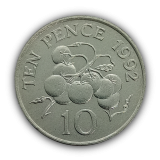 10 Pence 1992 MBC, Guernsey - FAO