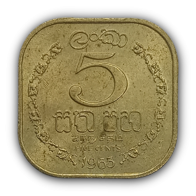 5 Cntimos 1963 FC, Sri Lanka 