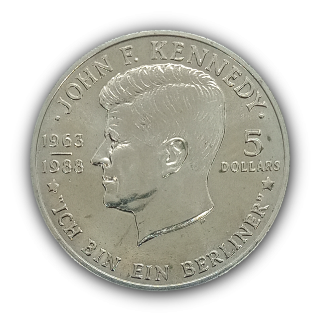 5 Dlares 1988 MBC+, Niu - John F. Kennedy (35 presidente dos EUA)