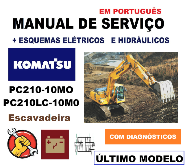 Manual de Servio + Diagnsticos Komatsu PC210-10M0 / PC210LC-10M0 (Em Portugus) 