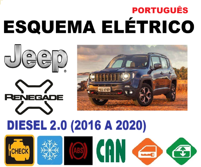 Esquema Eltrico + Injeo EDC17C69 Jeep Renegade 2.0 Diesel (2016 a 2020) Portugus 