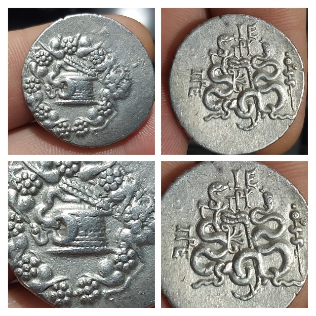 MSIA. Prgamo. (Cerca de 166-67 aC). AR Tetradrachm. Padro cistofrico. 12,33 gr 26,7 mm L181