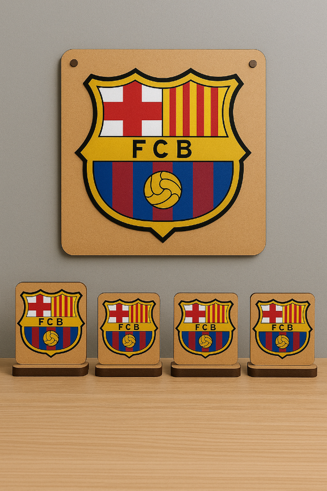 Placa 70 cm + 04 displays 25cm em mdf 3mm 