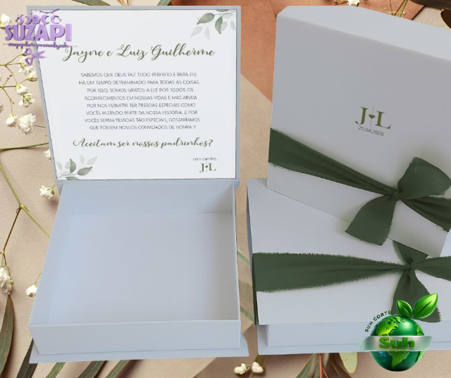 Caixa Cartonada verde oliva 20x15x5cm