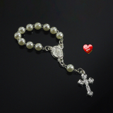 MINI TERO BRANCO COM METAIS PRATEADOS 5mm