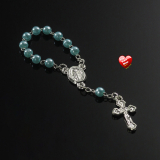 MINI TERO AZUL COM METAIS PRATEADOS 5mm