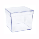 CAIXINHA DE ACRLICO 3X3X3 TRANSPARENTE (ESCOLHA A COR)