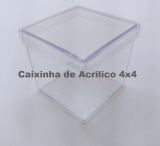 CAIXINHA DE ACRLICO 4X4X4 TRANSPARENTE