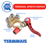 Terminais de bateria de carro