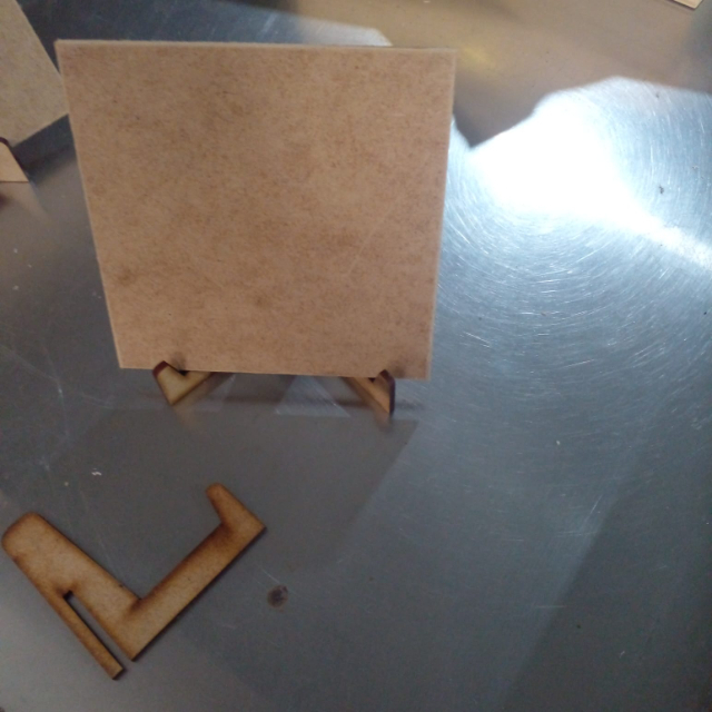 100 suporte de mesa 6,5x6,5 cm para placas, quadros e aetesanato