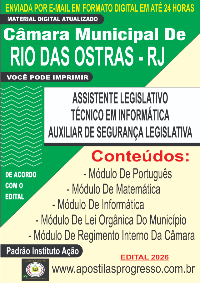 Apostila Da C�mara De Rio Das Ostras M�dio Comum