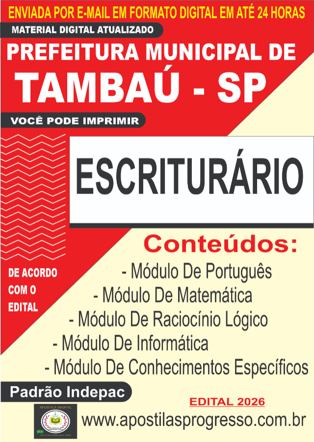 Apostila Da Prefeitura De Tamba� Escritur�rio 