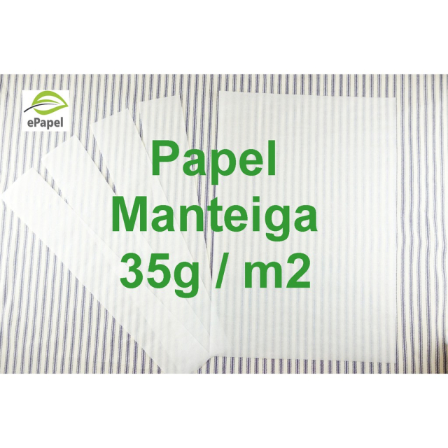 400 Papel Manteiga 50x70 Fino 35g (Pacote Dobrado ao Meio)