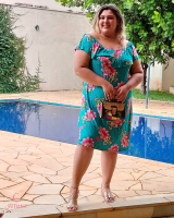 VESTIDO CIGANINHA EM VISCOLYCRA COM BABADO E ELASTICO EM TODO O OMBRO TAM  54