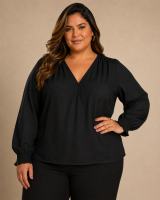 BLUSA M.L. DE VISCOLINHO PRETA TAM. 56